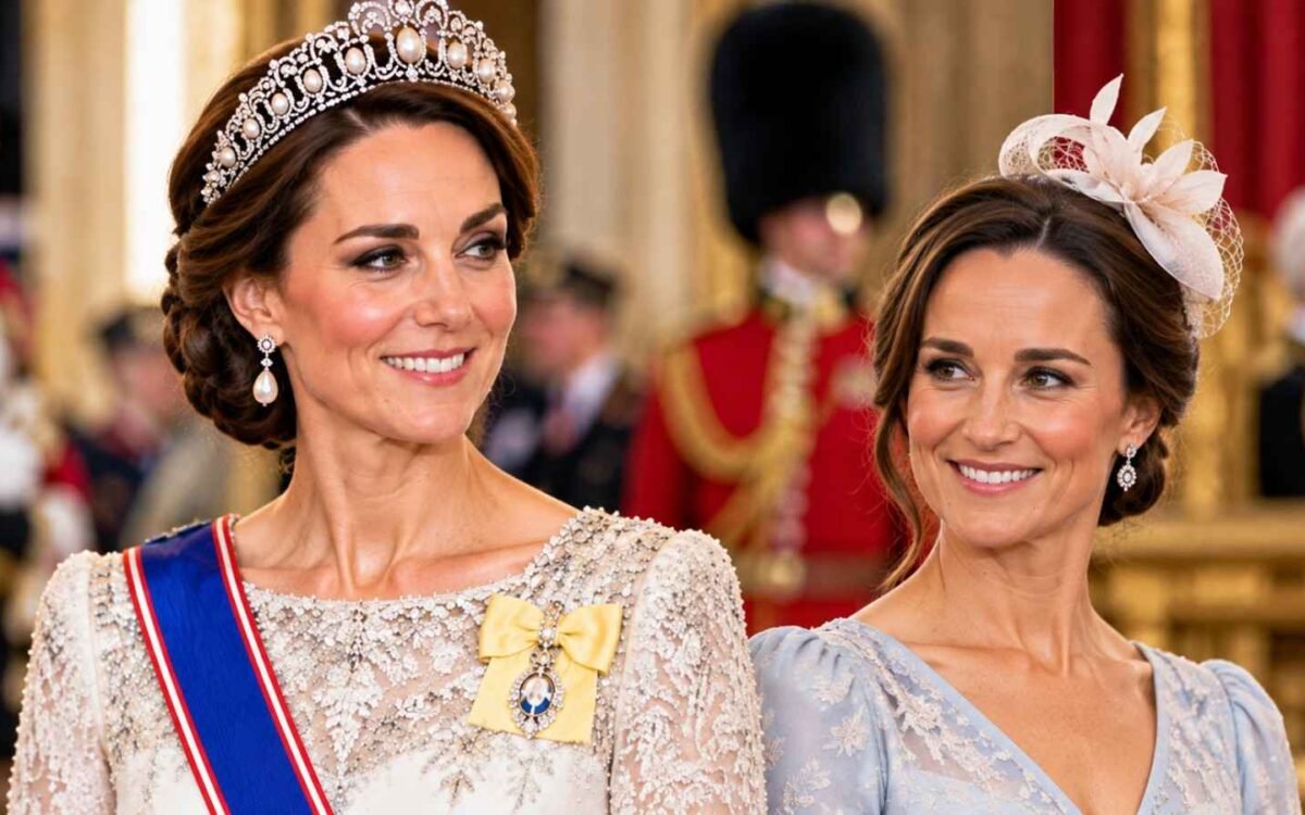 Royal Sisters at a Palace Ceremony