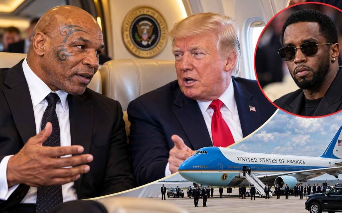 Tyson and Trump Aboard Air Force One-
